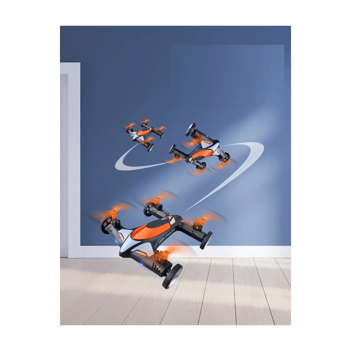 4k Wifi Mini Drone Con C&aacute;mara A Control Remoto Gps,2 Bater&iacute;a Naranja image number null