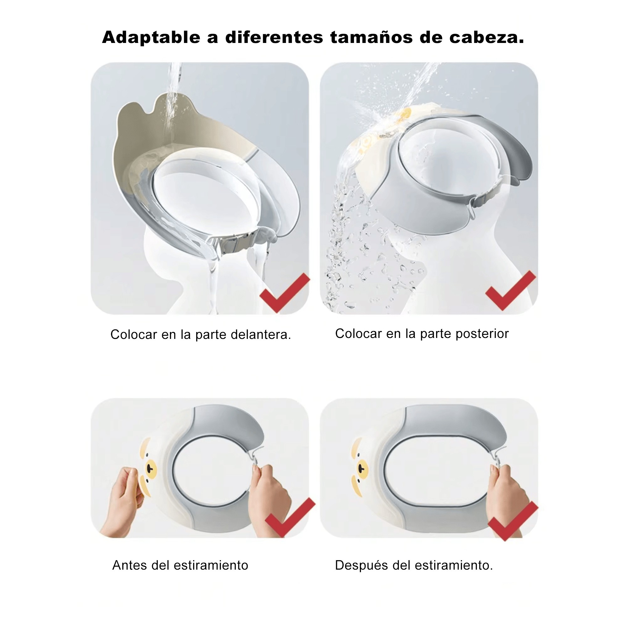 Kit Ba&ntilde;o para beb&eacute; con Ba&ntilde;era Inflable, Bomba, Soporte de Ducha y Visera Ecobaby Original image number null