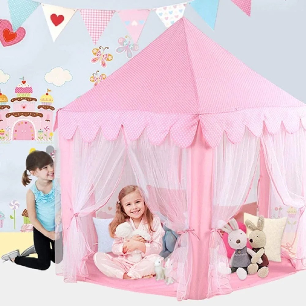 Castillo Carpa Casa Princesa Ni&ntilde;os Juego Tienda Port&aacute;til Pro. image number null