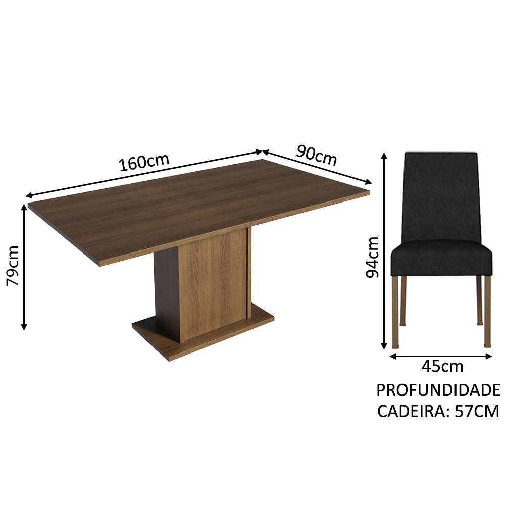 Juego de Comedor con Mesa y 6 Sillas Madesa Oxford Renata MM image number null