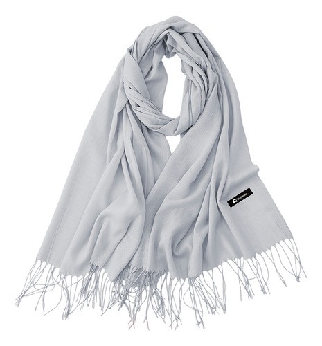Bufanda Cuellera Pashmina Palestina De Invierno Para Mujer Color Gris. image number null