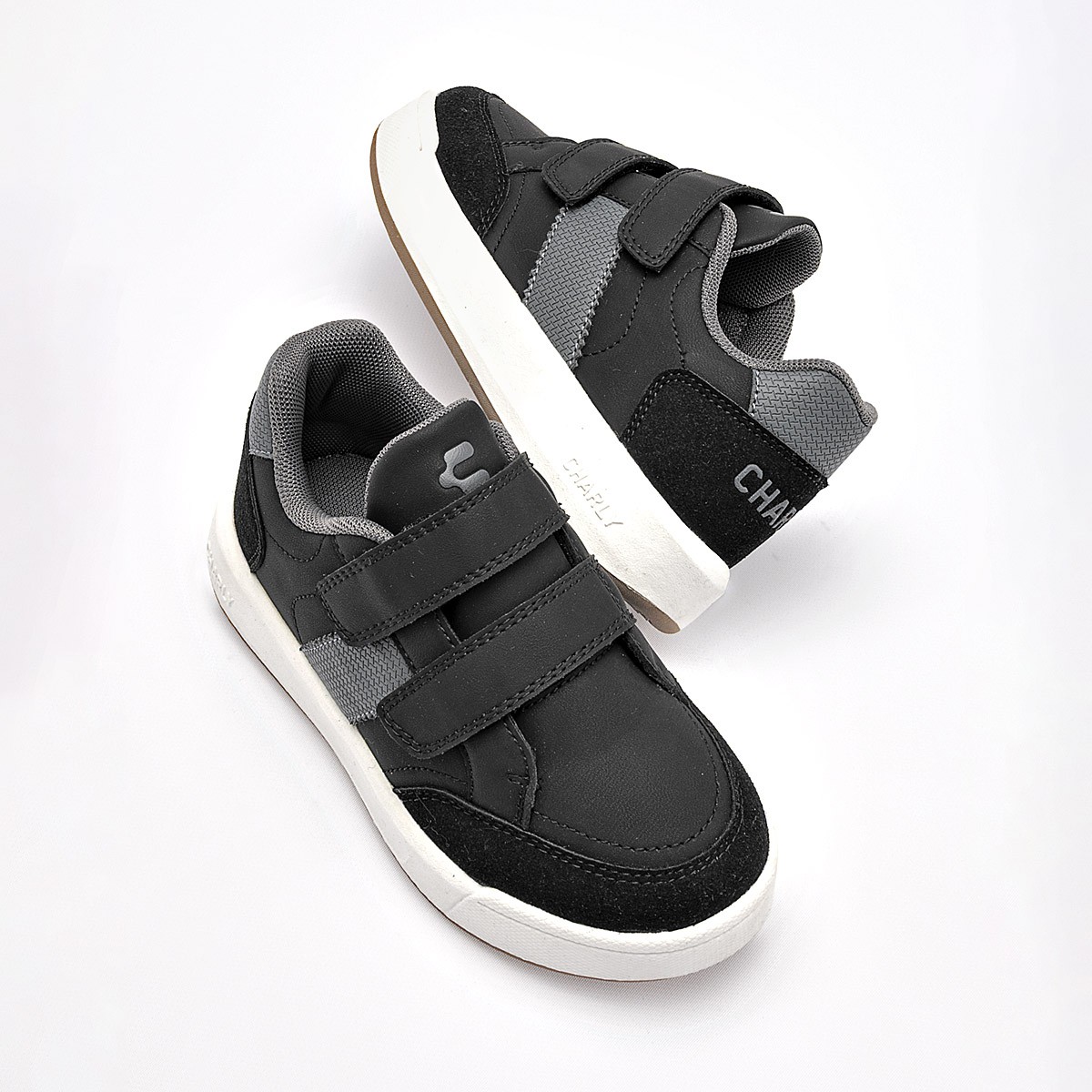 TENIS URBANO Charly NI&Ntilde;O EN COLOR NEGRO GRIS 139631 image number null