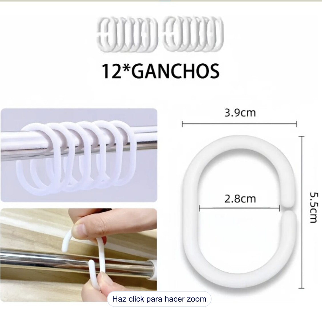 Cortina De Ducha Con Ganchos 180x180cm Impermeable Modelo Tropical Verde image number null