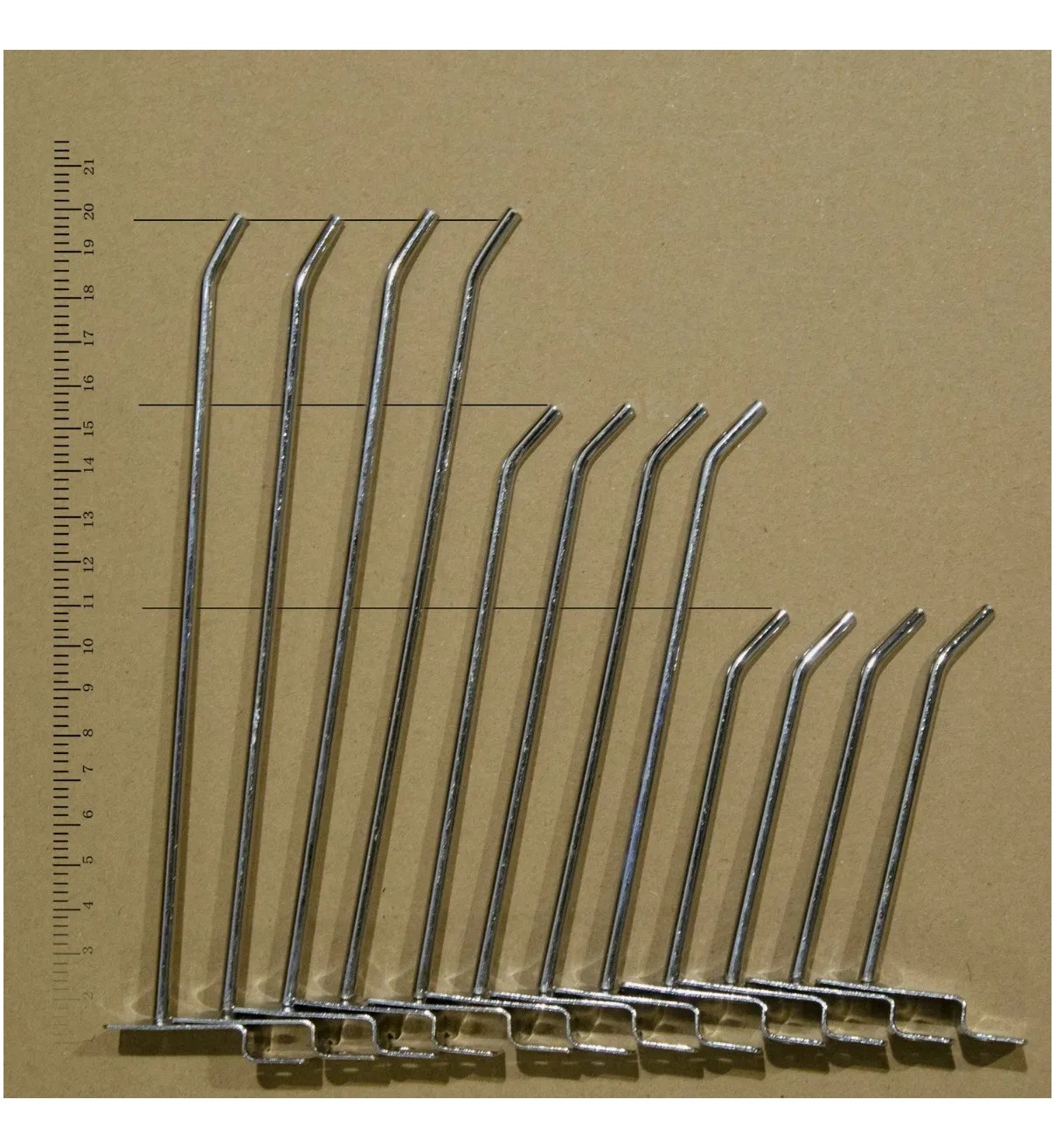 Gancho Blister Panel Ranurado Exhibipanel 15cm 40Pzas, Plata Malubero image number null