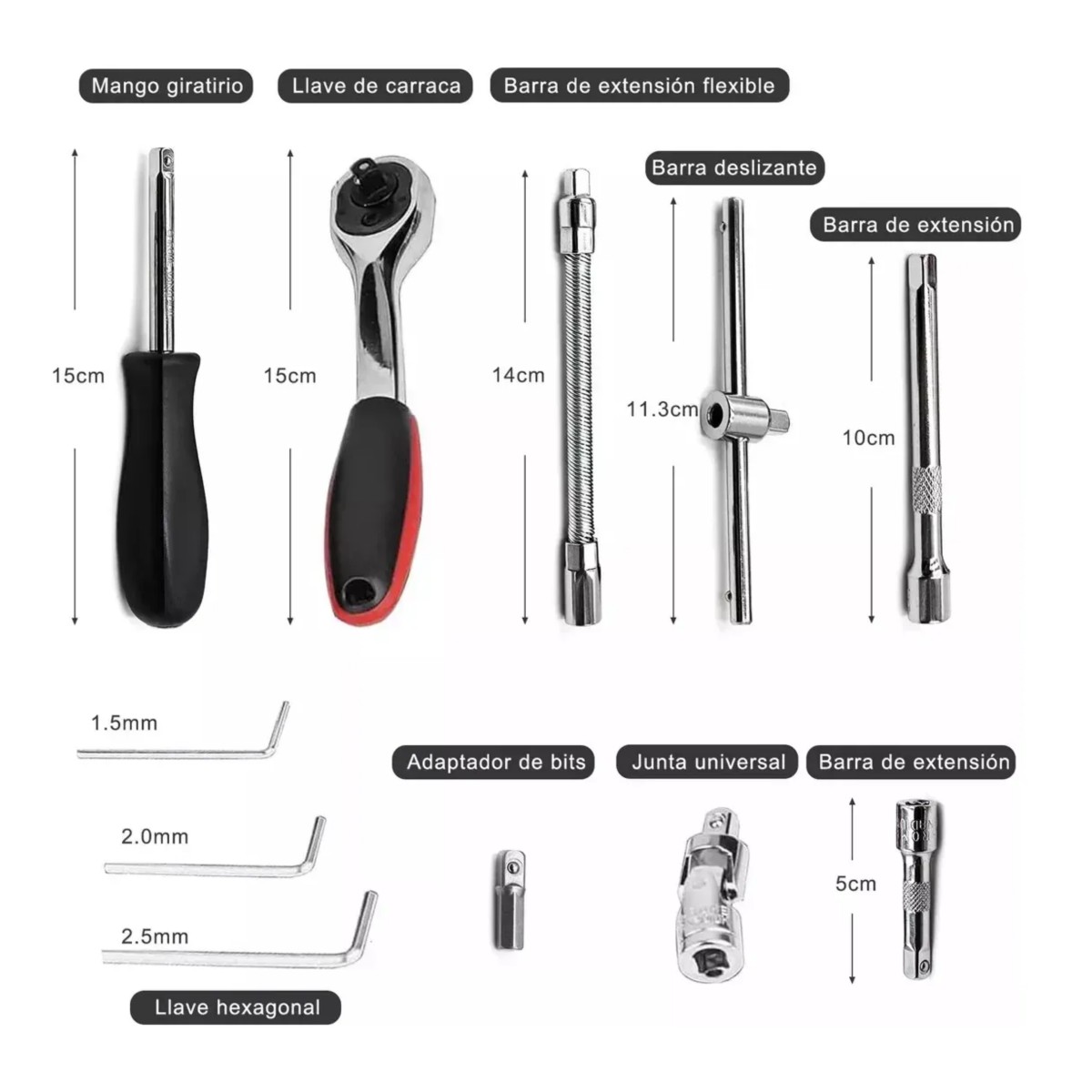 Kit De Herramientas Mecanica Con Desarmador Y Matraca Estuche. Rojo image number null