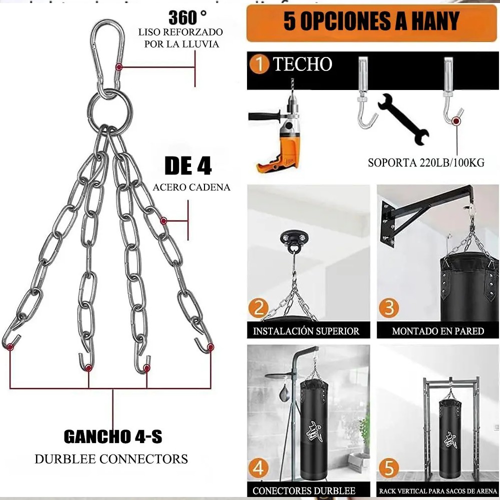 "Saco De Boxeo Profesional Kit De Costal De Box Con Guantes negro " image number null
