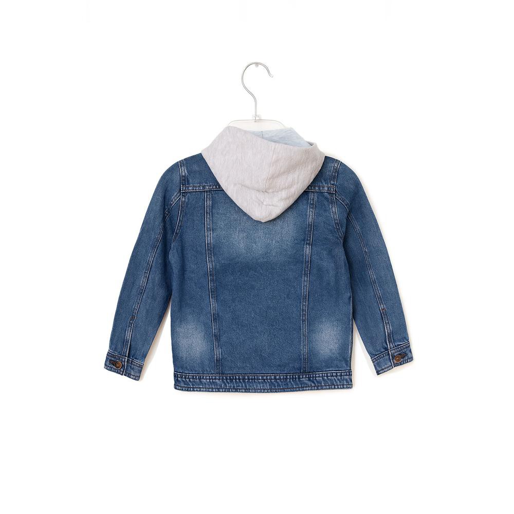 Chamarra denim con capucha desmontable /Kids 31701 (Azul dark) image number null