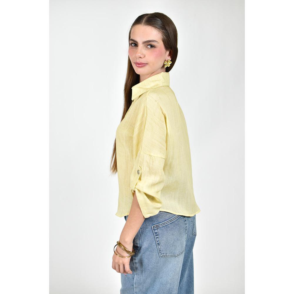 Camisa de lino Roman Fashion /Juvenil, 5123 (Amarillo) image number null