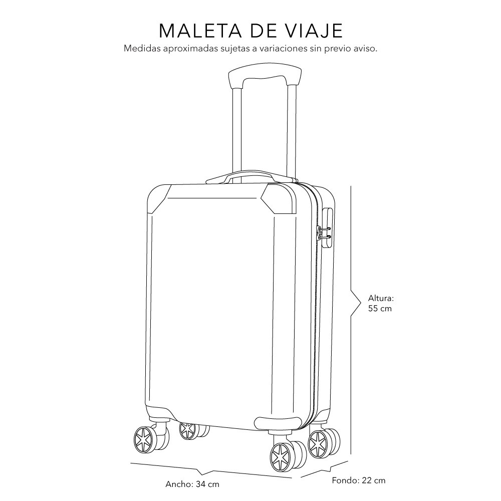 Maleta de mano viaje rigida con ruedas 10kg Azul image number null