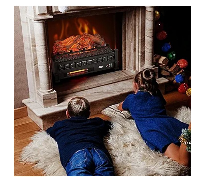Chimenea electrica efecto de troncos ajustable inserto image number null