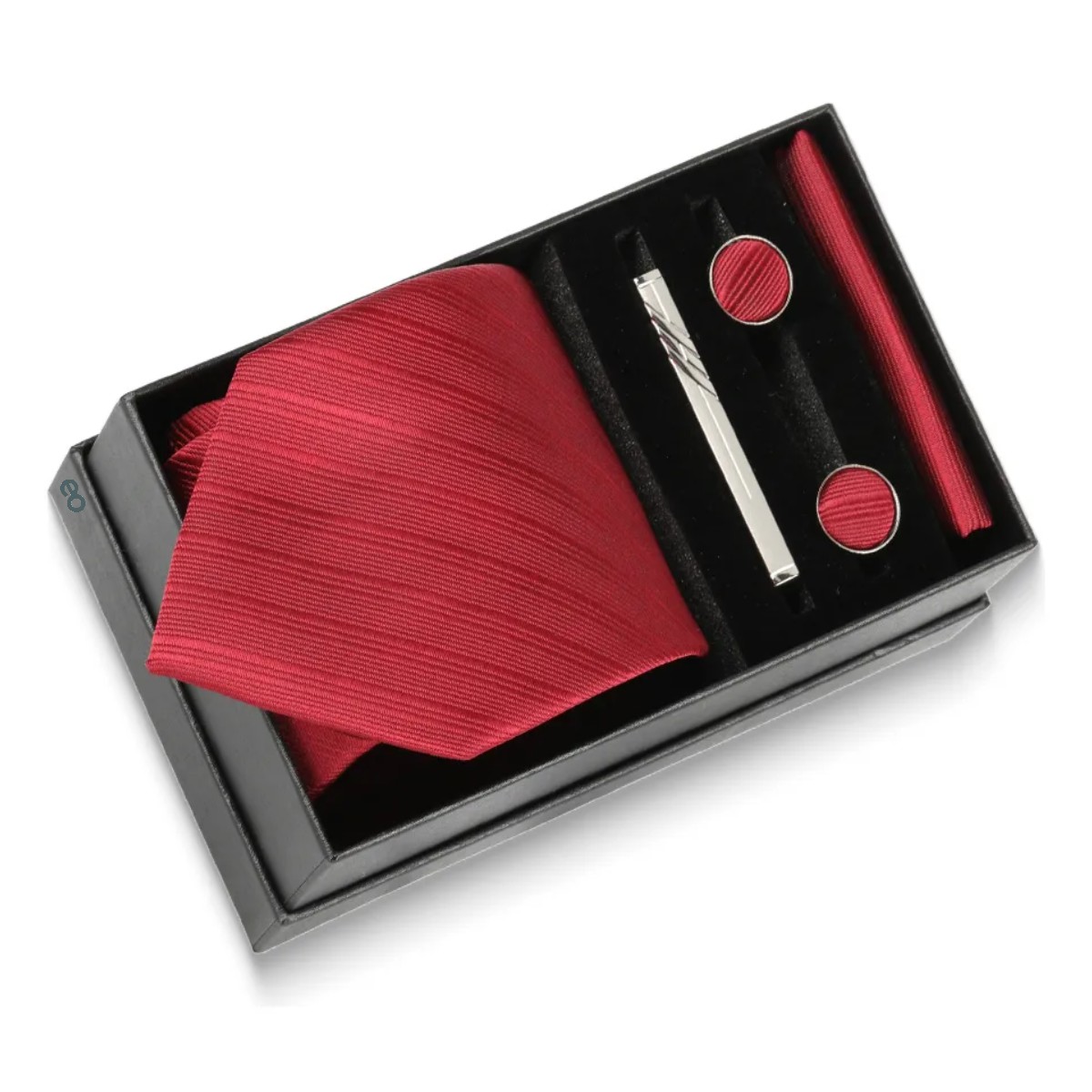 Set De Corbata Formal De 8 Cm Azul Bordo 2 image number null