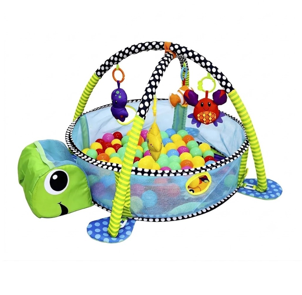Gimnasio Para Bebe Tapete Pelotas Tortuga Actividades Ni&ntilde;os Verde image number null