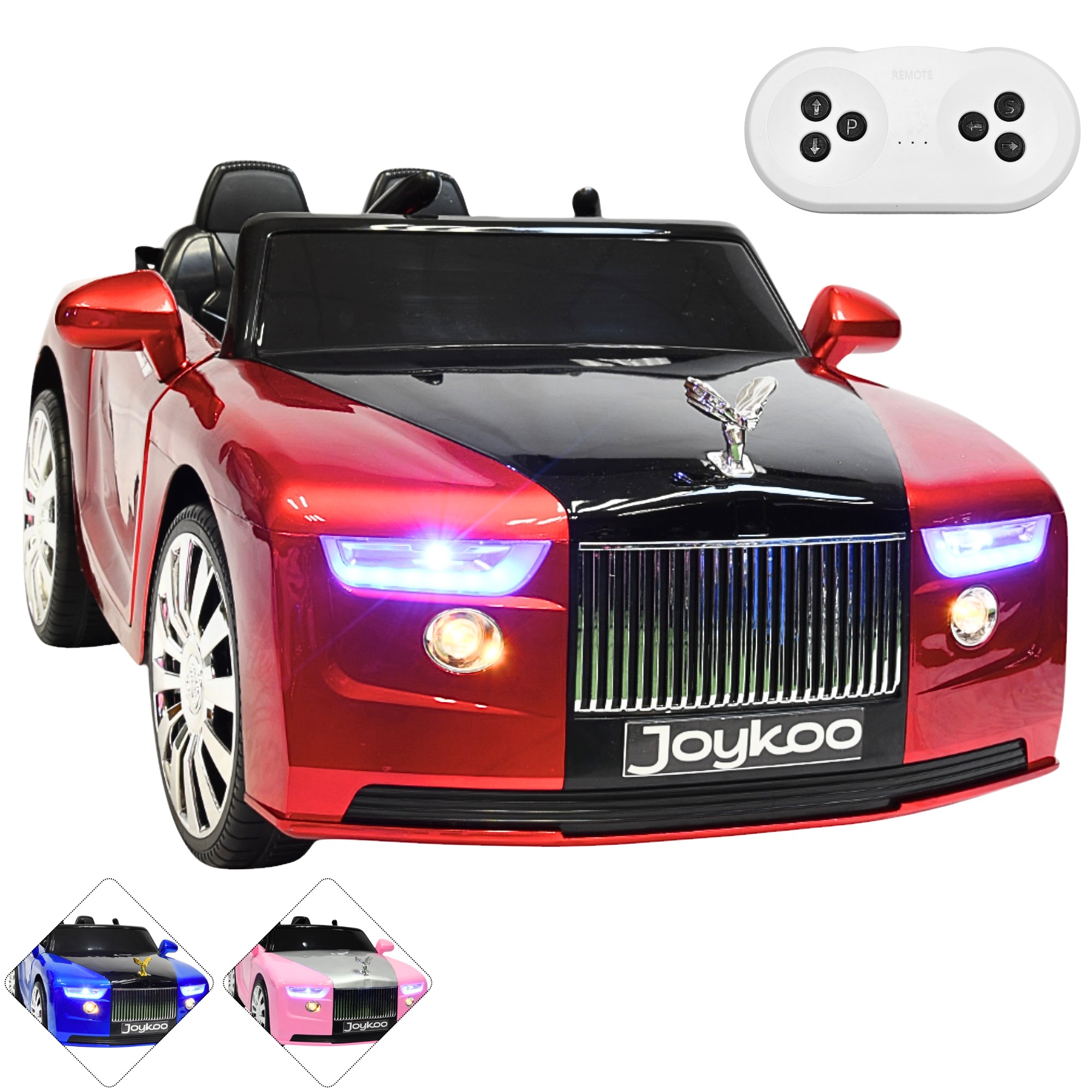 Montable Electrico Cl&aacute;sico para Ni&ntilde;os Conexiones Bluetooth USB y Auxiliar Luces Sonido 12v - Rojo image number null