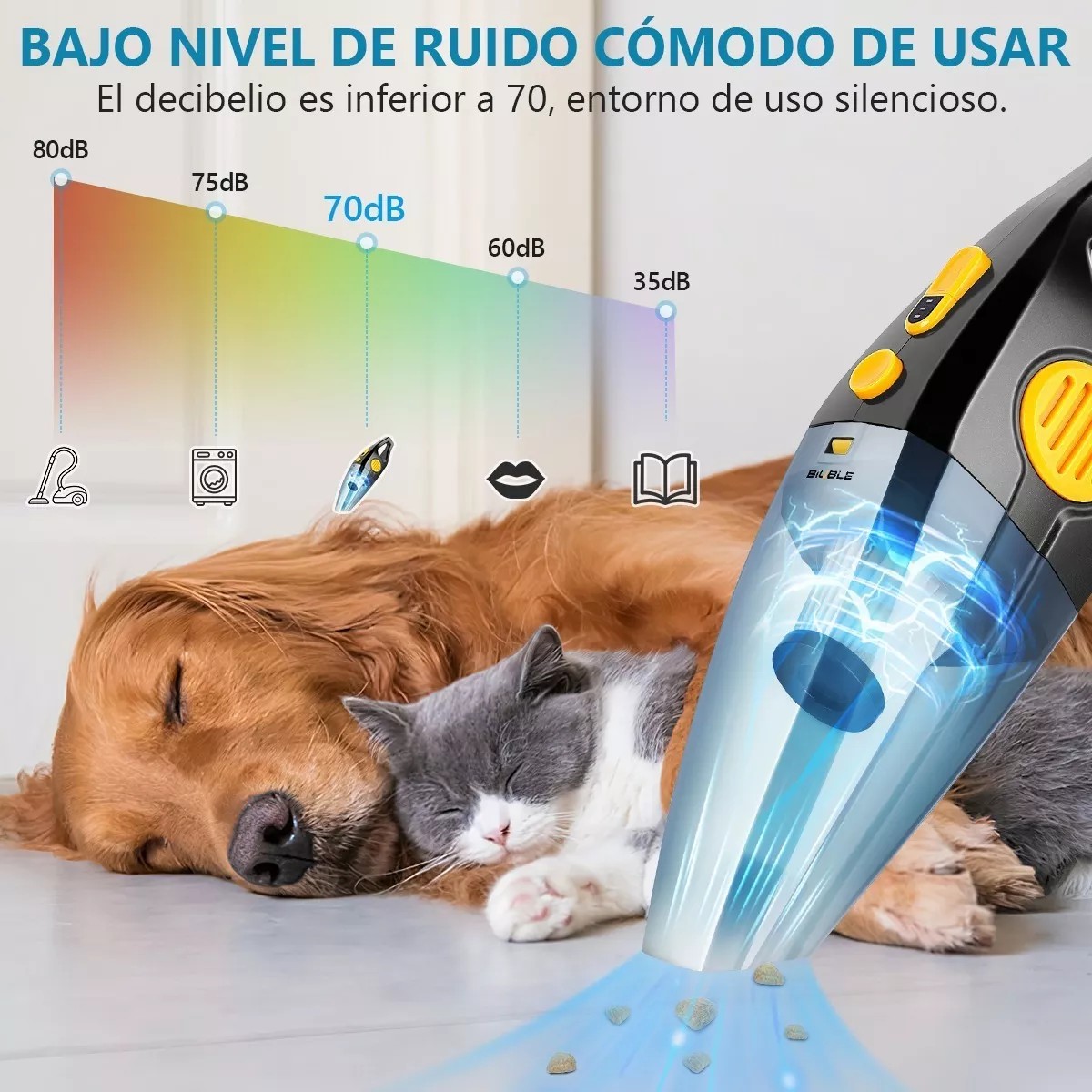Aspiradora De Mano Inal&aacute;mbrica Para Hogar Y Autom&oacute;vil 10kpa image number null