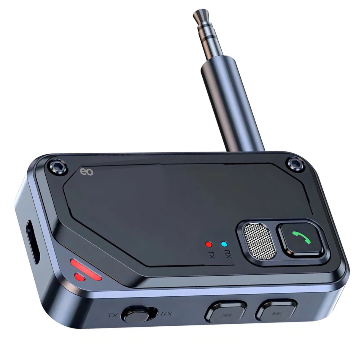 Transmisor Y Receptor Auxiliar Bluetooth 5.3 Laptop Y Coche Negro image number null