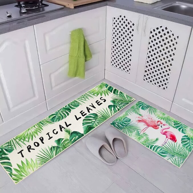 Ilios Innova | Tapete De Cocina 2 Piezas Impermeable Antideslizante Tropical image number null