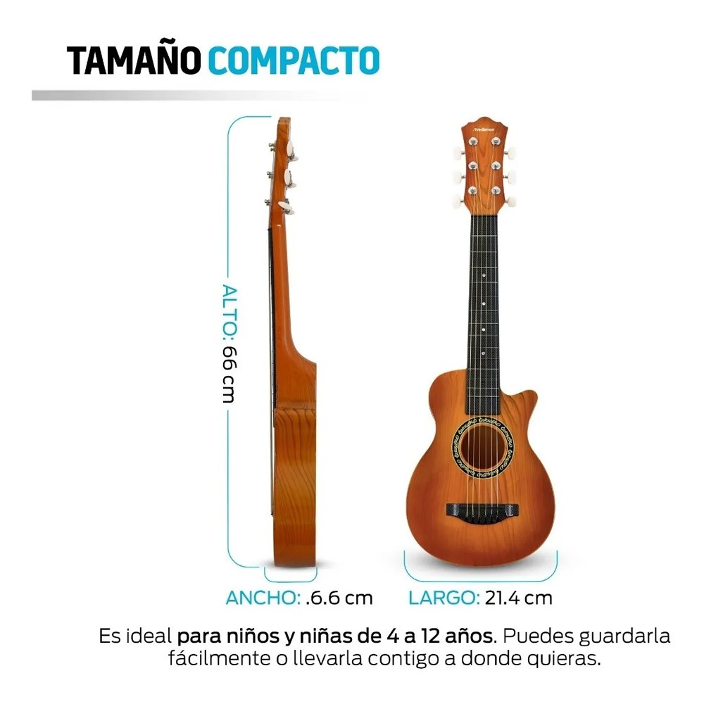 Guitarra Para Ni&ntilde;os De 4 A 12 A&ntilde;os Juguete Regalo Redlemon. image number null
