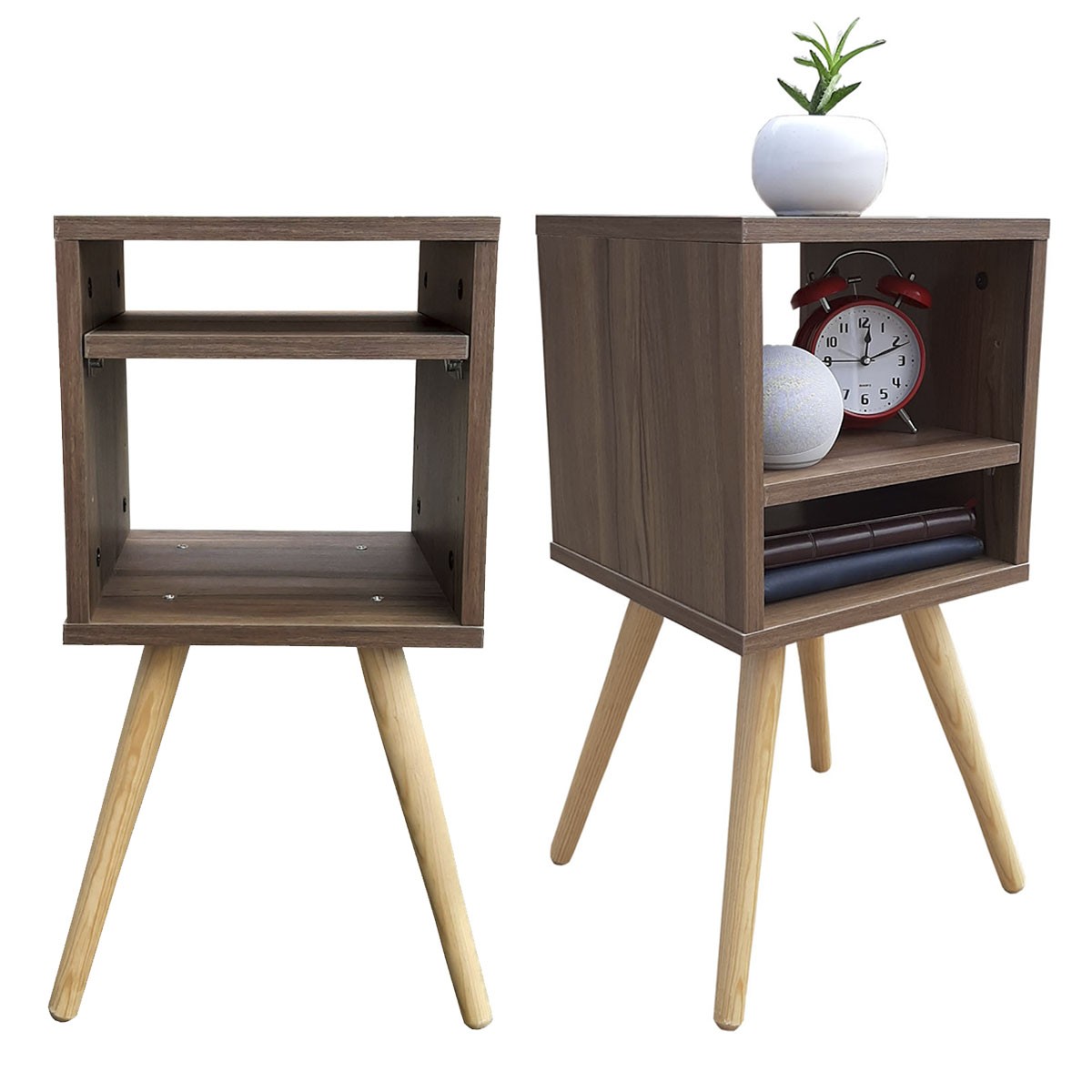 Juego De Bur&oacute;s Smart Hogare, Mesa De Noche Minimalistas e inteligentes Parota image number null