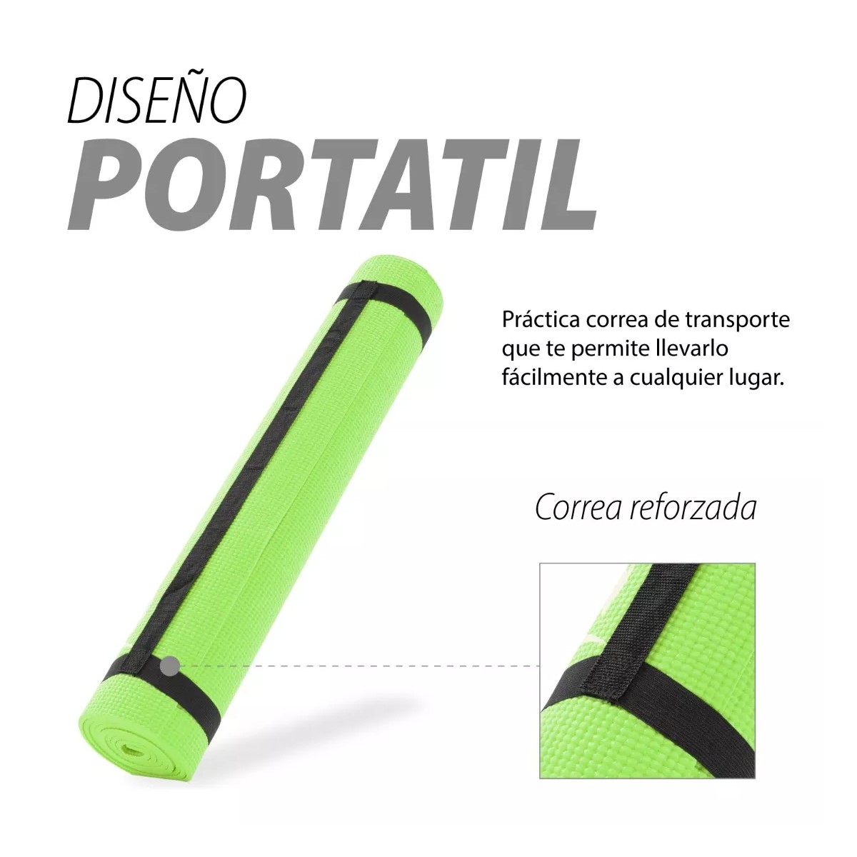 Tapete Para Yoga Altera Ejercicio Fitness Pilates Portatil Verde. image number null