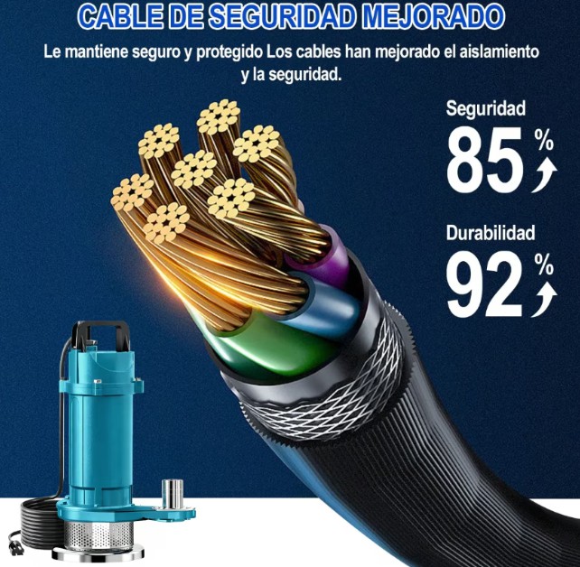 Bomba Sumergible Met&aacute;lica Para Agua Limpia/ Sucia 570w 110v Modelo Azul image number null