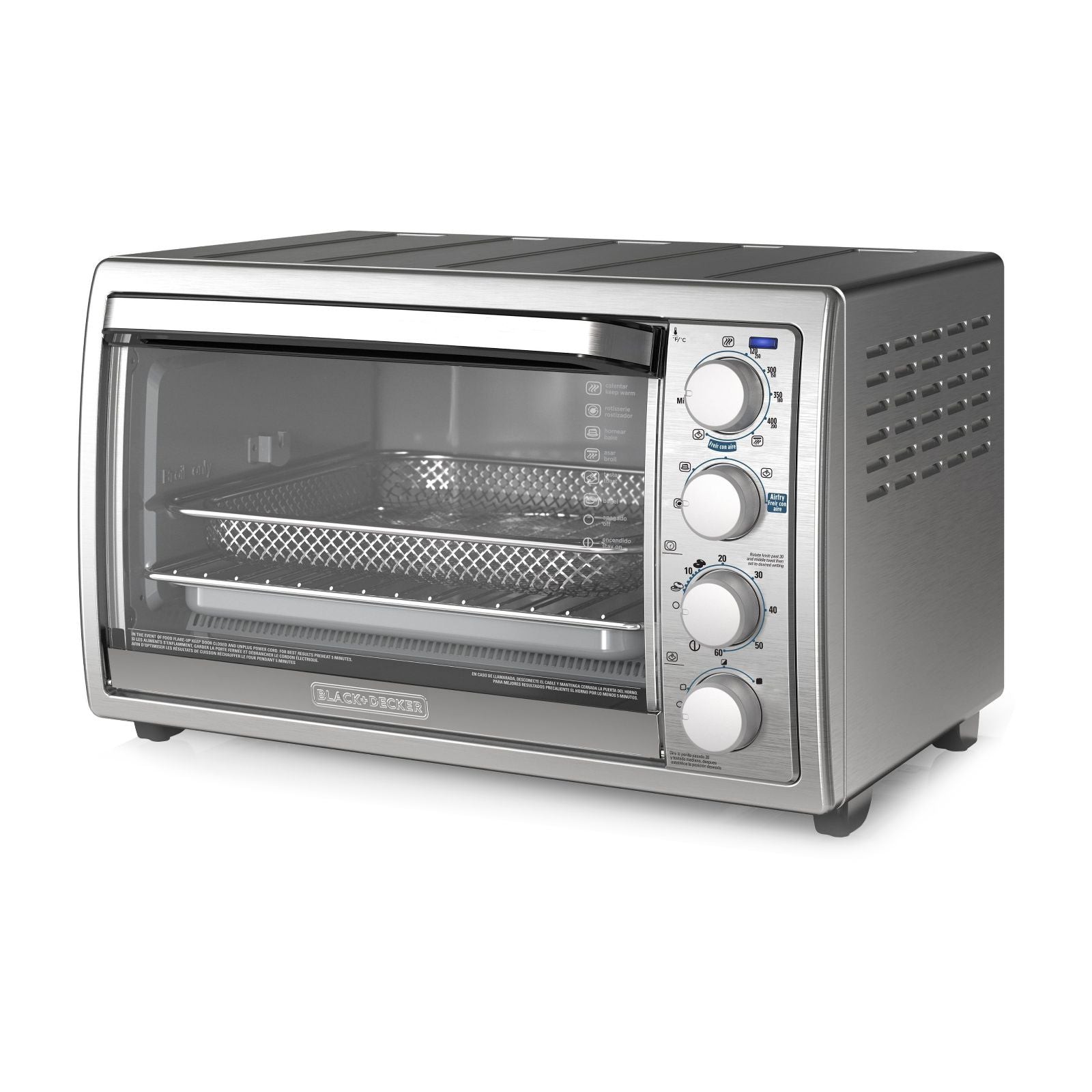 Horno El&eacute;ctrico con Freidora de Aire Black+Decker 22 Litros Gris TO4315SS-LA image number null