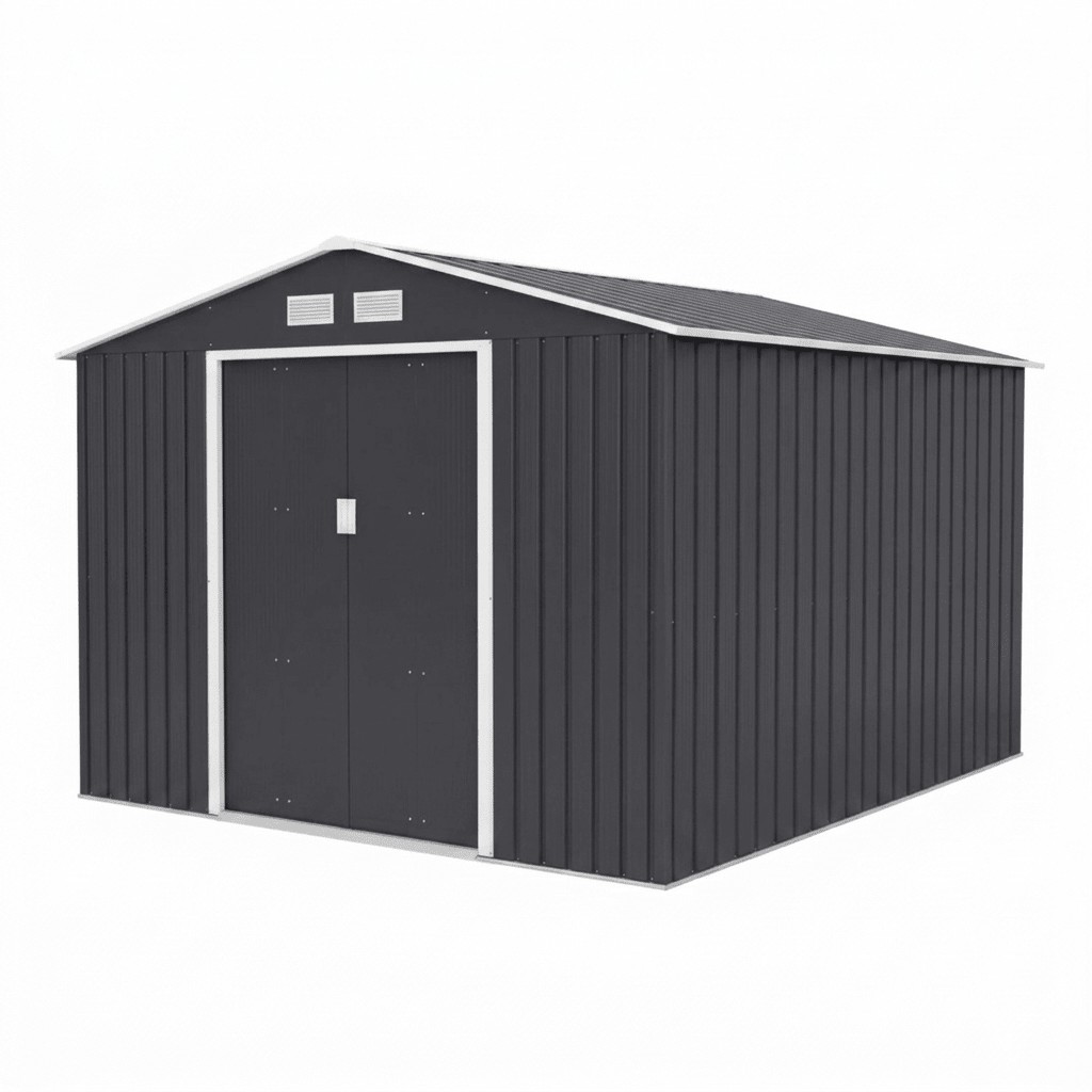 Bodega Cobertizo Exterior Ultra XXL de Metal 277 x 322 x 203 cm Color Gris Oscuro image number null