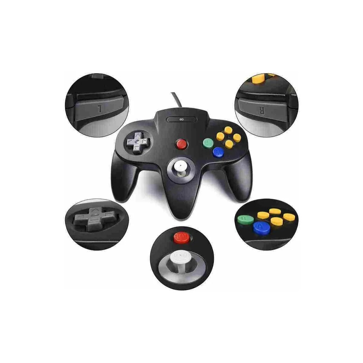Control Compatible Con Nintendo 64 Negro image number null