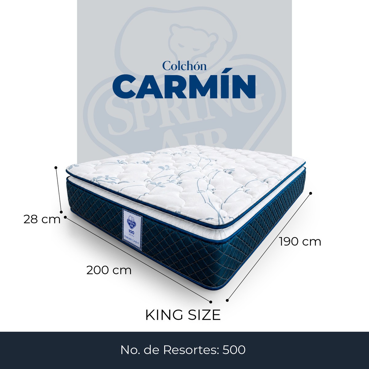 Colch&oacute;n Spring Air Carm&iacute;n King Size image number null