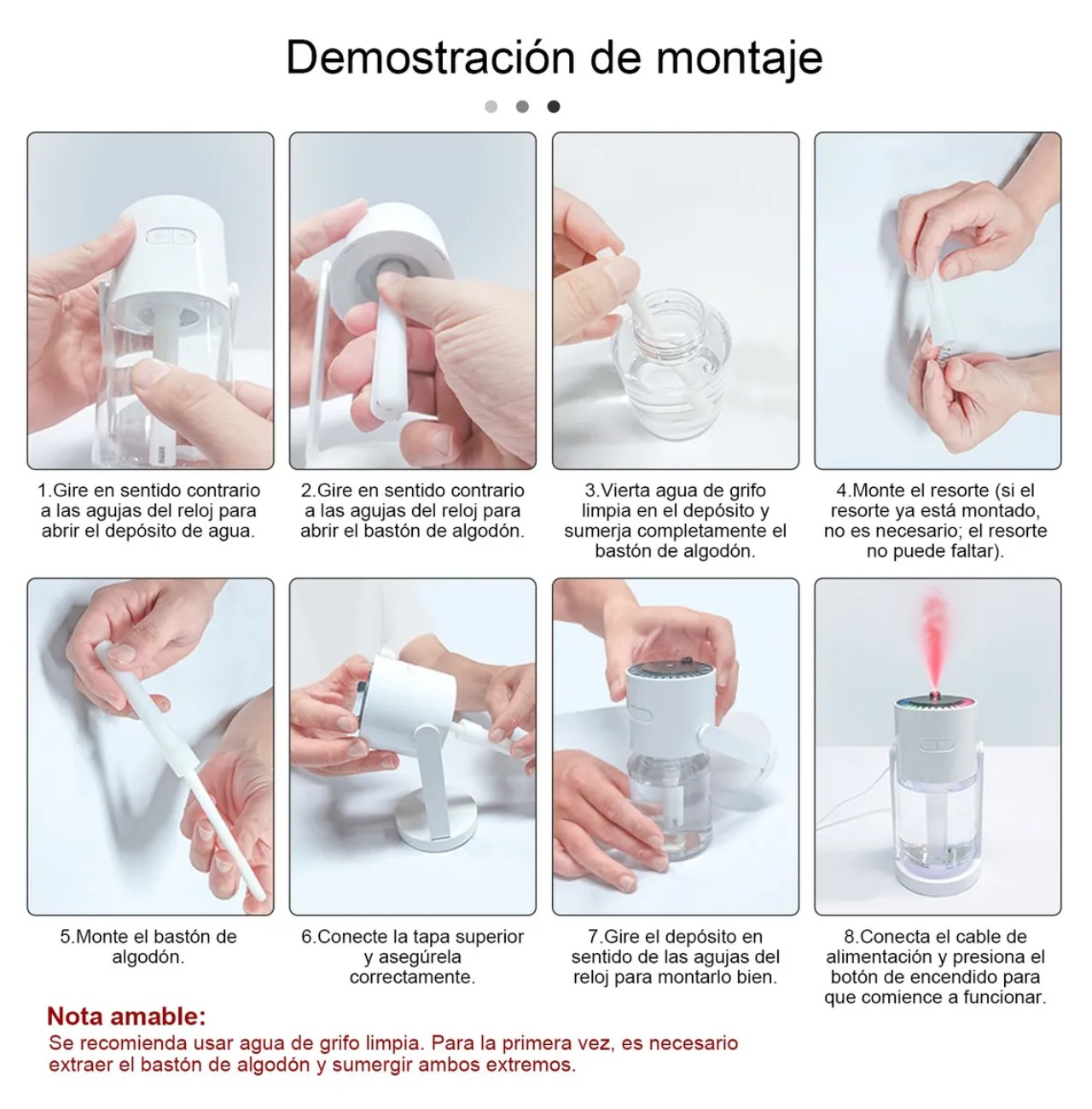 Humidificador Difusor Aceites Esenciales Difusores Aroma Blanco image number null