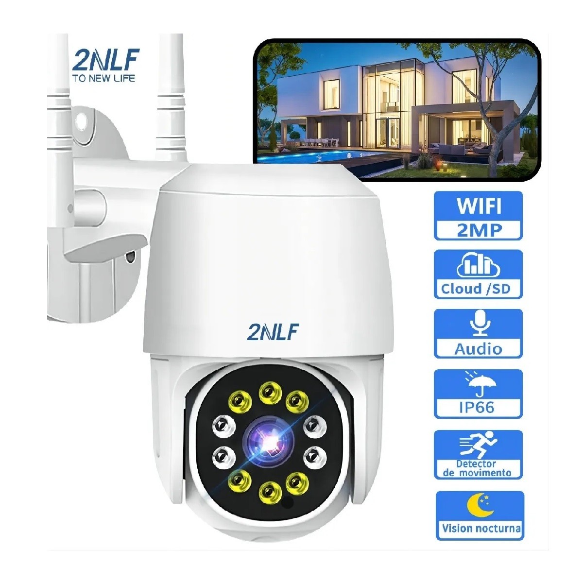 C&aacute;mara De Seguridad Wifi Hd 1080p C/con Alarma Ip image number null