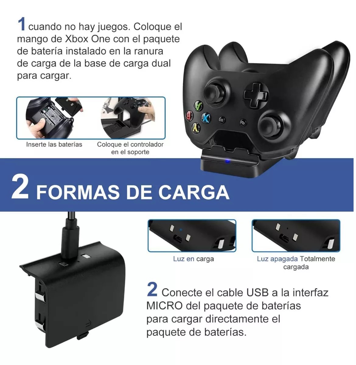 Base Cargadora Doble Negro image number null