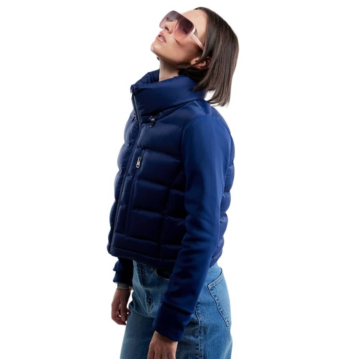 Chamarra crop capitonada Holly Land para mujer, azul marino, mod. 1094836 image number null