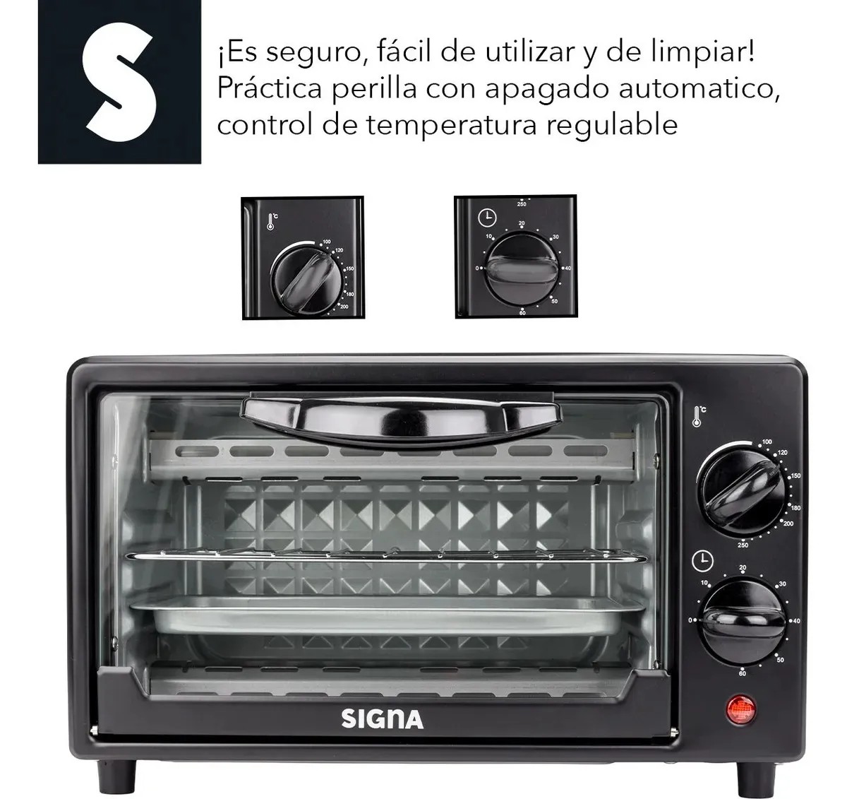 Horno Tostador El&eacute;ctrico De Mesa 7lt 110v Acero Inoxidable Multifuncional Negro image number null