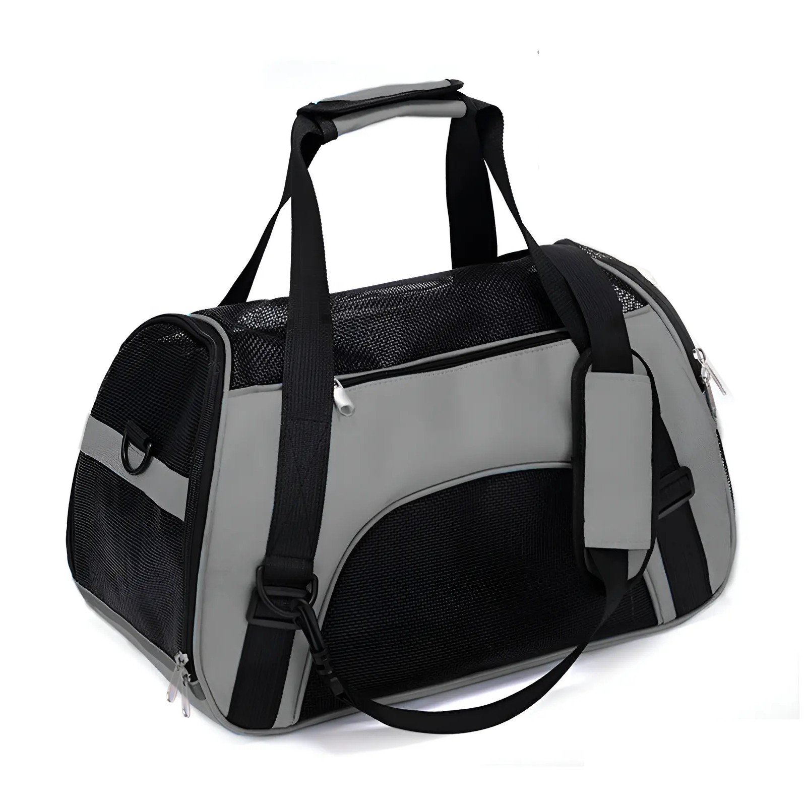 Transportadora Mascota Bolsa Port&aacute;til NEGRO GRIS image number null