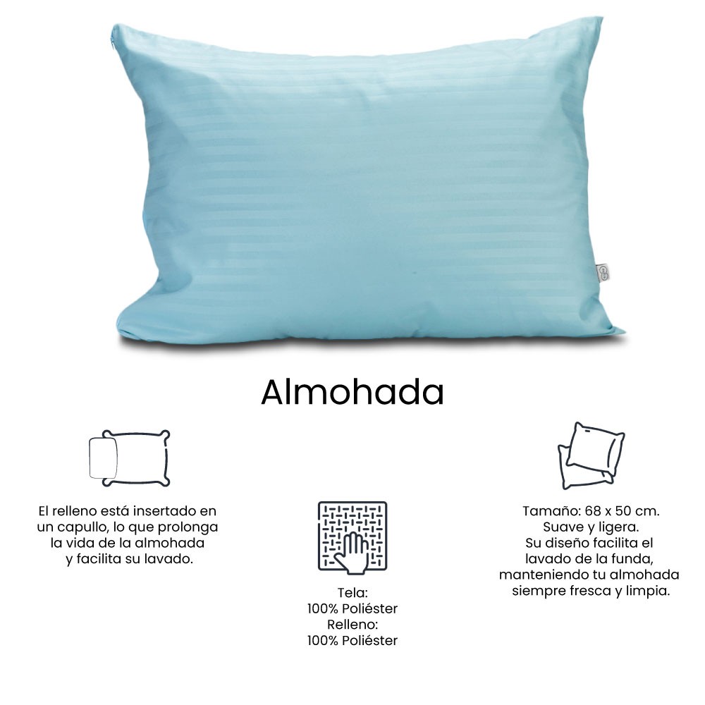Protector de Colch&oacute;n UltraSoft Spring Air Individual + S&aacute;banas Basic Crema + Almohada Trinity image number null