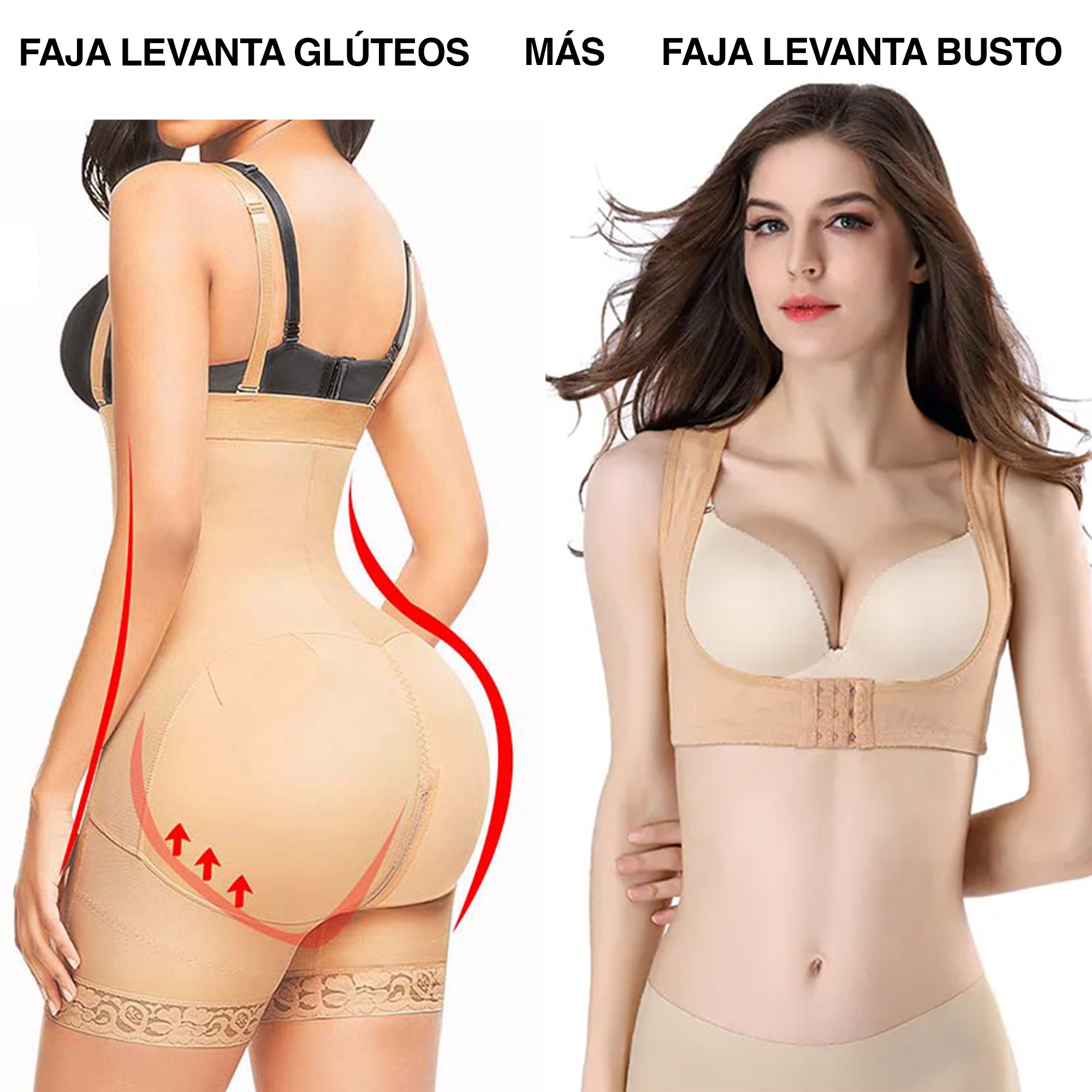 Faja Body Shaper Beige Moldeador Premium Control Abdomen Tela Resistente image number null