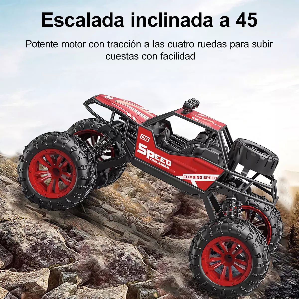 Carros Control Remoto Escalada Juguetes Para Ni&ntilde;os + 2 Pilas color NEGRO. image number null