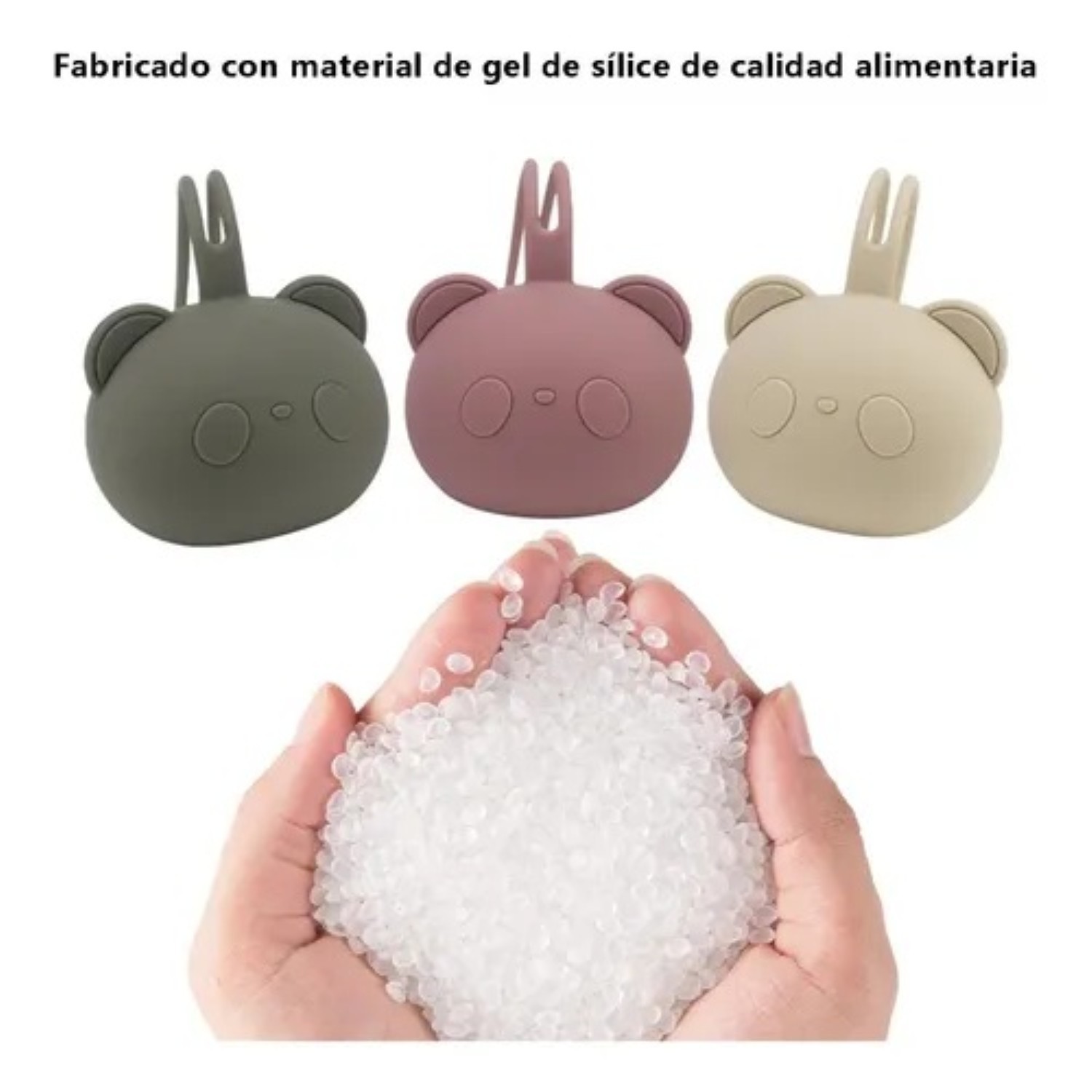 Porta Chupones Beb&eacute;, Silicona Estuche Para Guardar Chupete Beige image number null