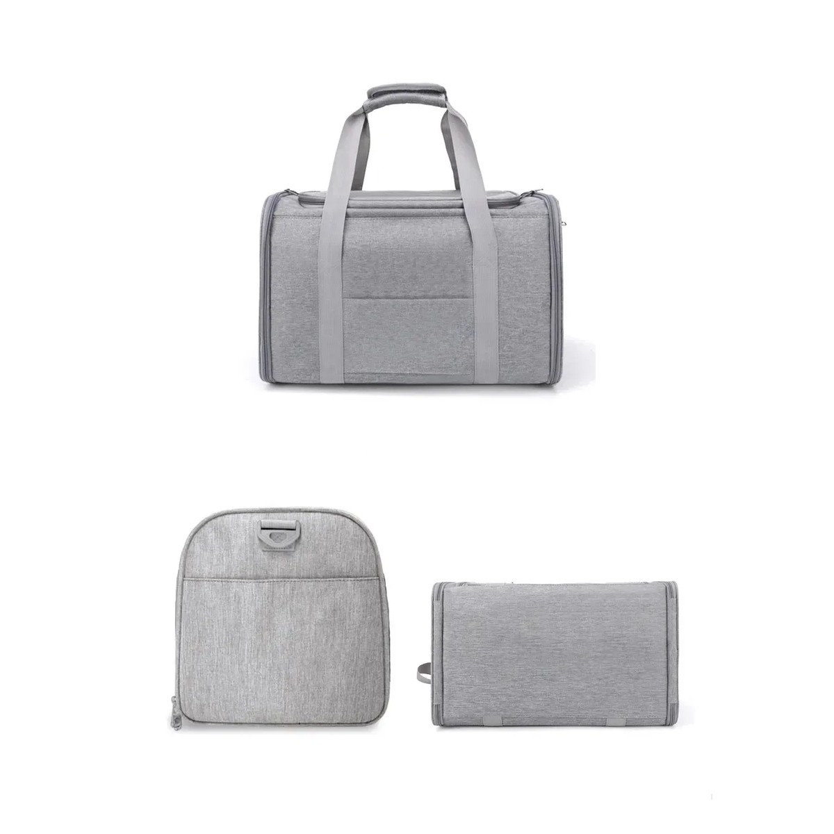 Transportadora Para Perro Y Gato, Bolsa De Mascotas Plegable Gris image number null