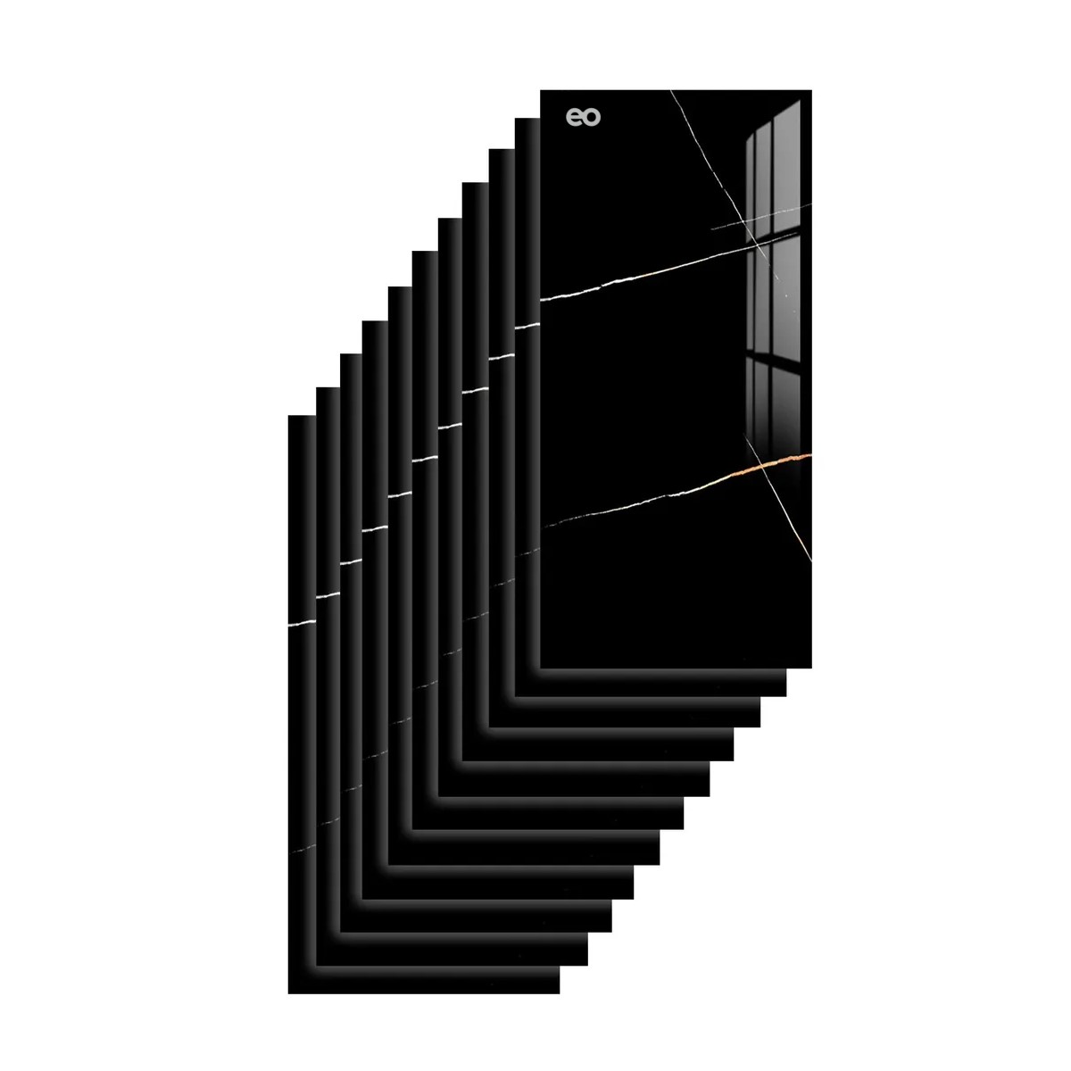 Azulejo De Imitaci&oacute;n Papel Tapiz 3d Cocina Lavable 10pzs Negro image number null