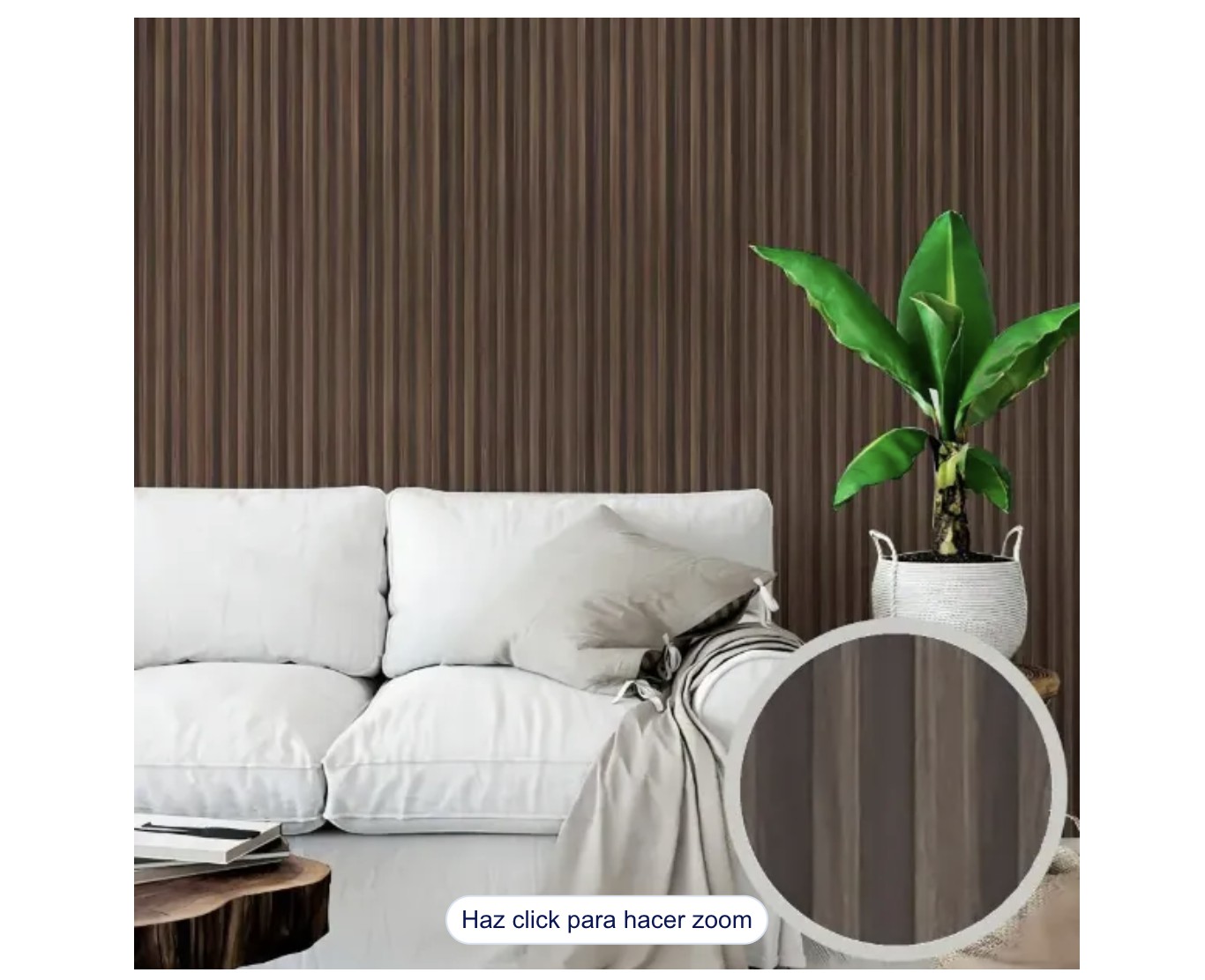 Lambr&iacute;n Decorativo Interior Wpc Modelo Nuez image number null