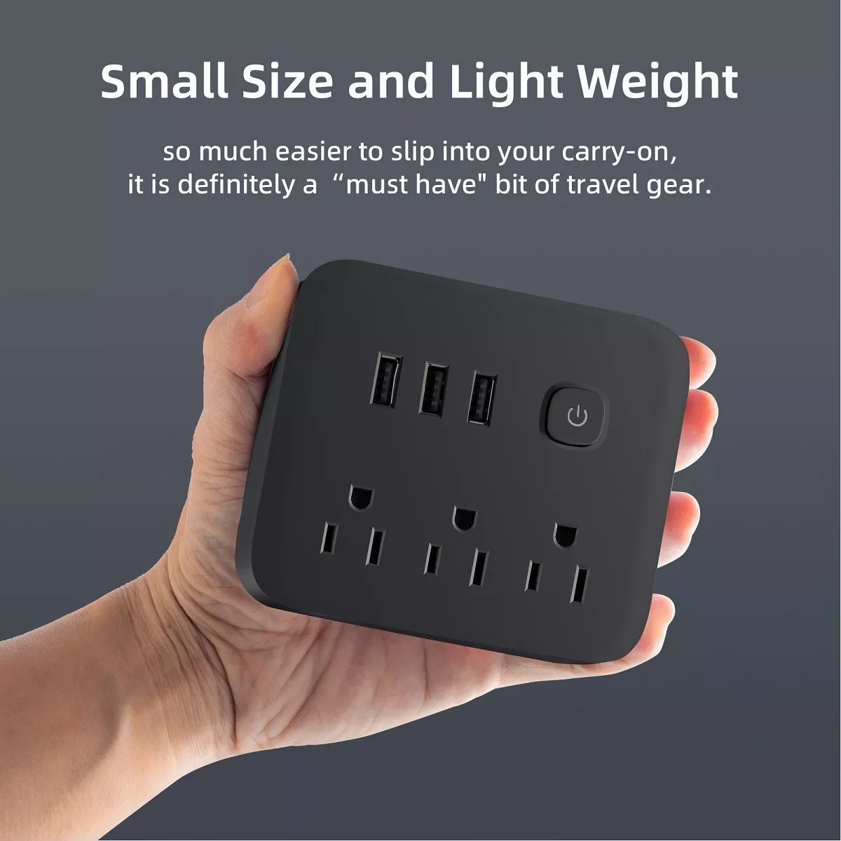 Regleta Multicontactos Extensi&oacute;n De 3 Puertos Usb Y 3 Tomas Negro image number null
