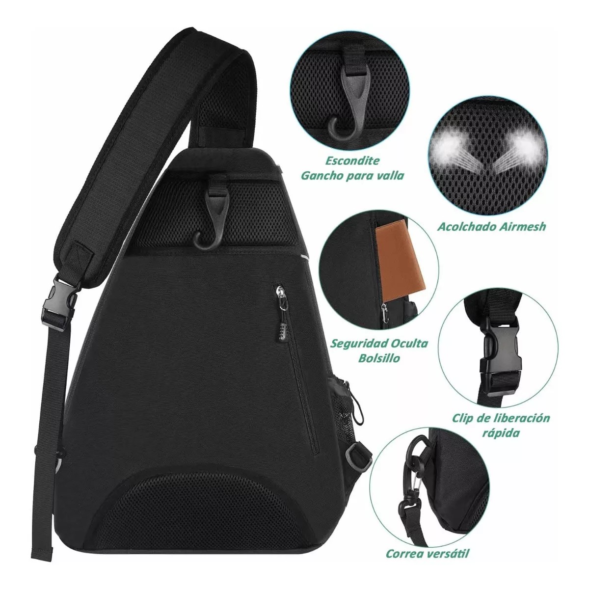 Mochila Tennis Bag Para Hombres Y Mujeres Negro image number null