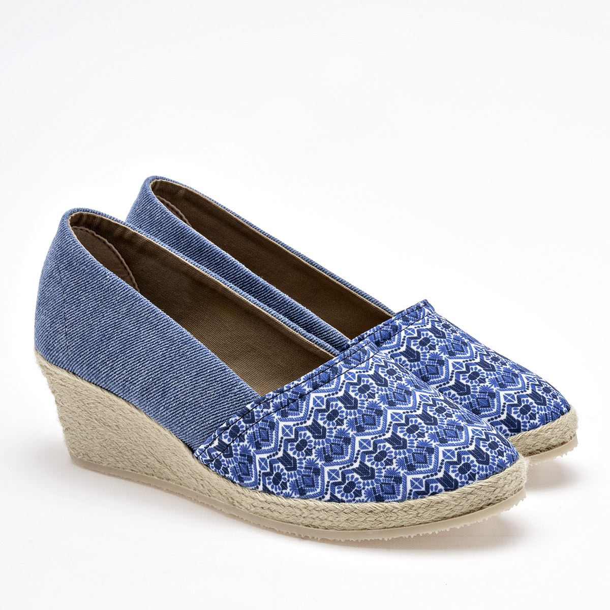 SANDALIA PLATAFORMA 7 CM LAMBERS & SHEEPS PARA MUJER EN CURRY COLOR AZUL 333 image number null