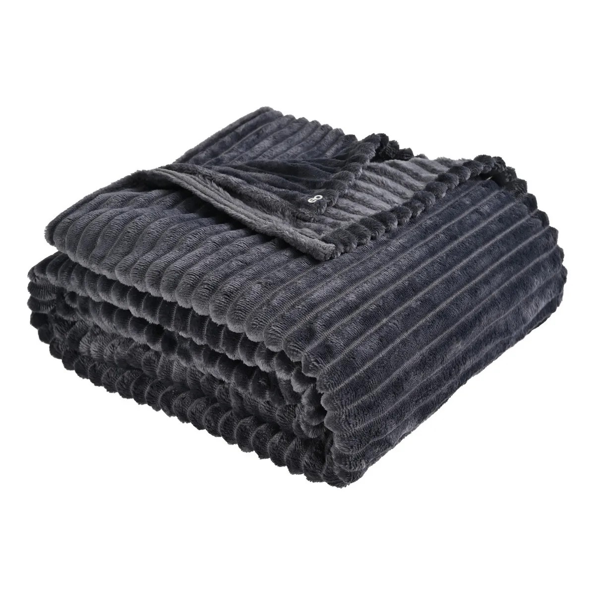 Cobija Suave Polar Frazada Color Gris Oscuro Textura image number null