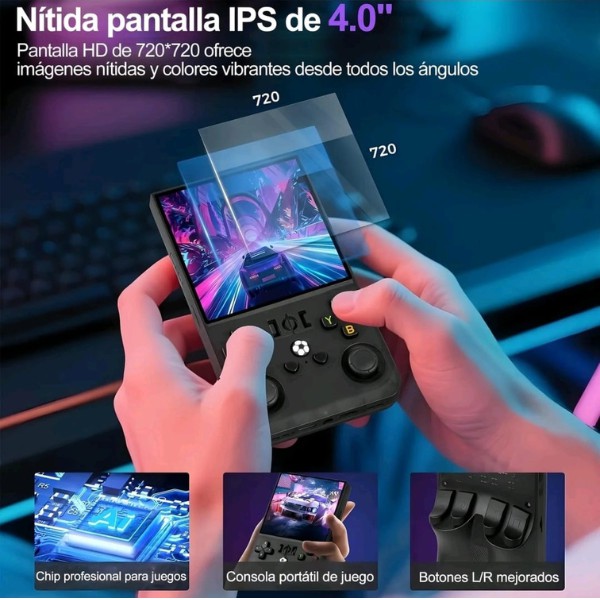 Consola Port&aacute;til Retro P50 PRO 256GB con 45000+ Juegos Pantalla IPS HD 720p y 26 Emuladores, Consola Videojuegos image number null
