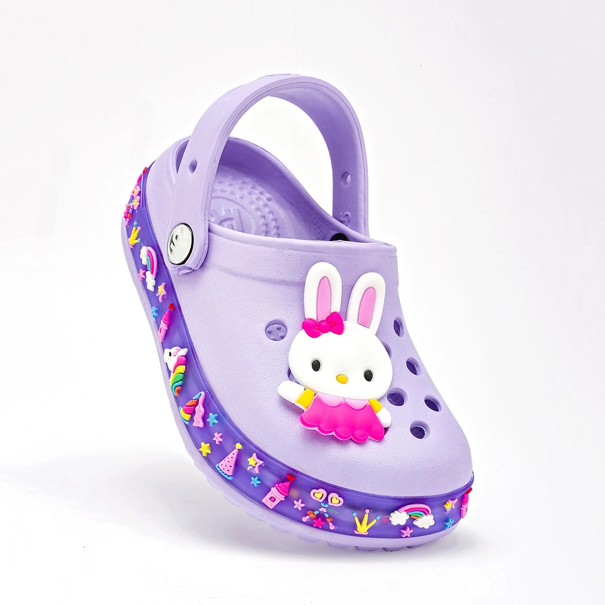 ZAPATO SANDALIA VERANO CERRADO Eva Moda Ni&Ntilde;A C70604 COLOR LILA MULTICOLOR image number null