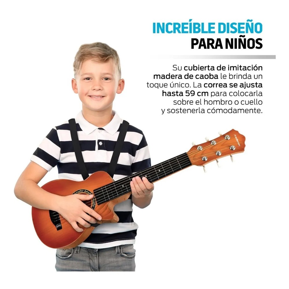 Guitarra Para Ni&ntilde;os De 4 A 12 A&ntilde;os Juguete Regalo Redlemon. image number null