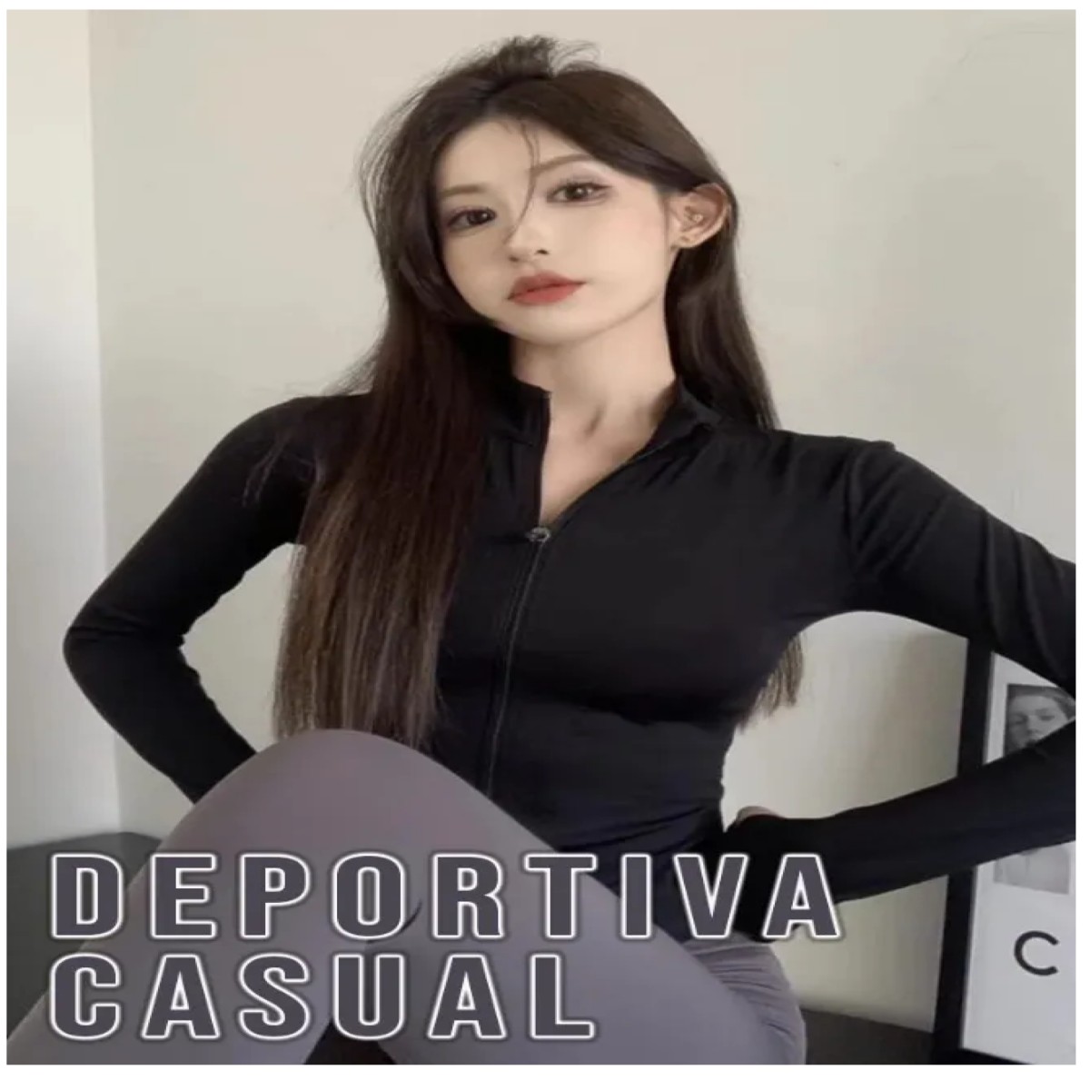Playera Deportiva Blusa Licra Secado R&aacute;pido Negro Talla G image number null
