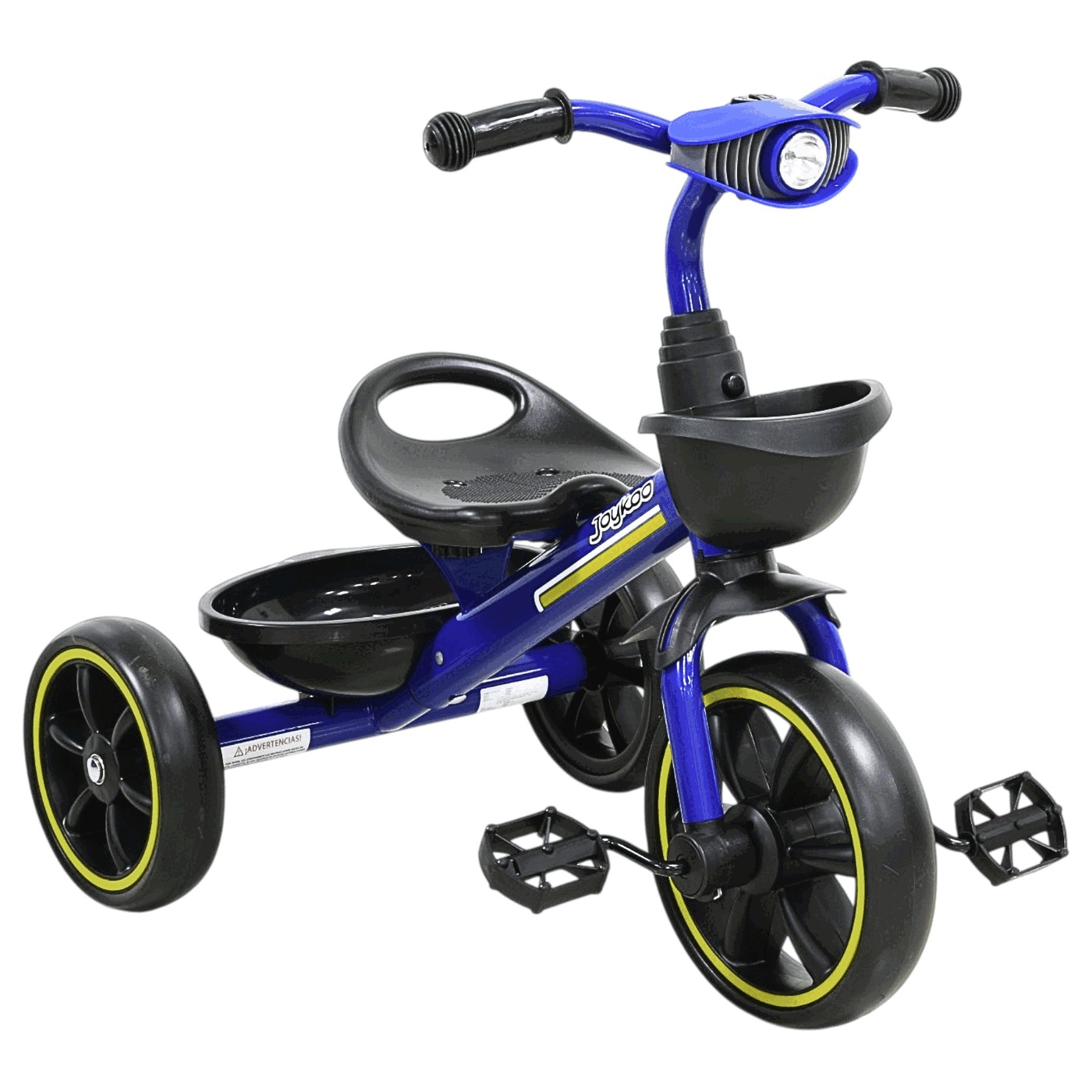 Triciclo para Ni&ntilde;os con Luz y Sonido Ruedas EVA Soft Canastas Delantera y Trasera Soporta 25 kg 2+ A&ntilde;os - Azul image number null